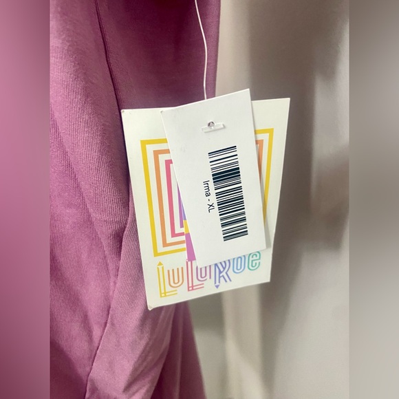 LuLaRoe Irma Tunic Style Top NWT Pink Purple - Picture 4 of 7
